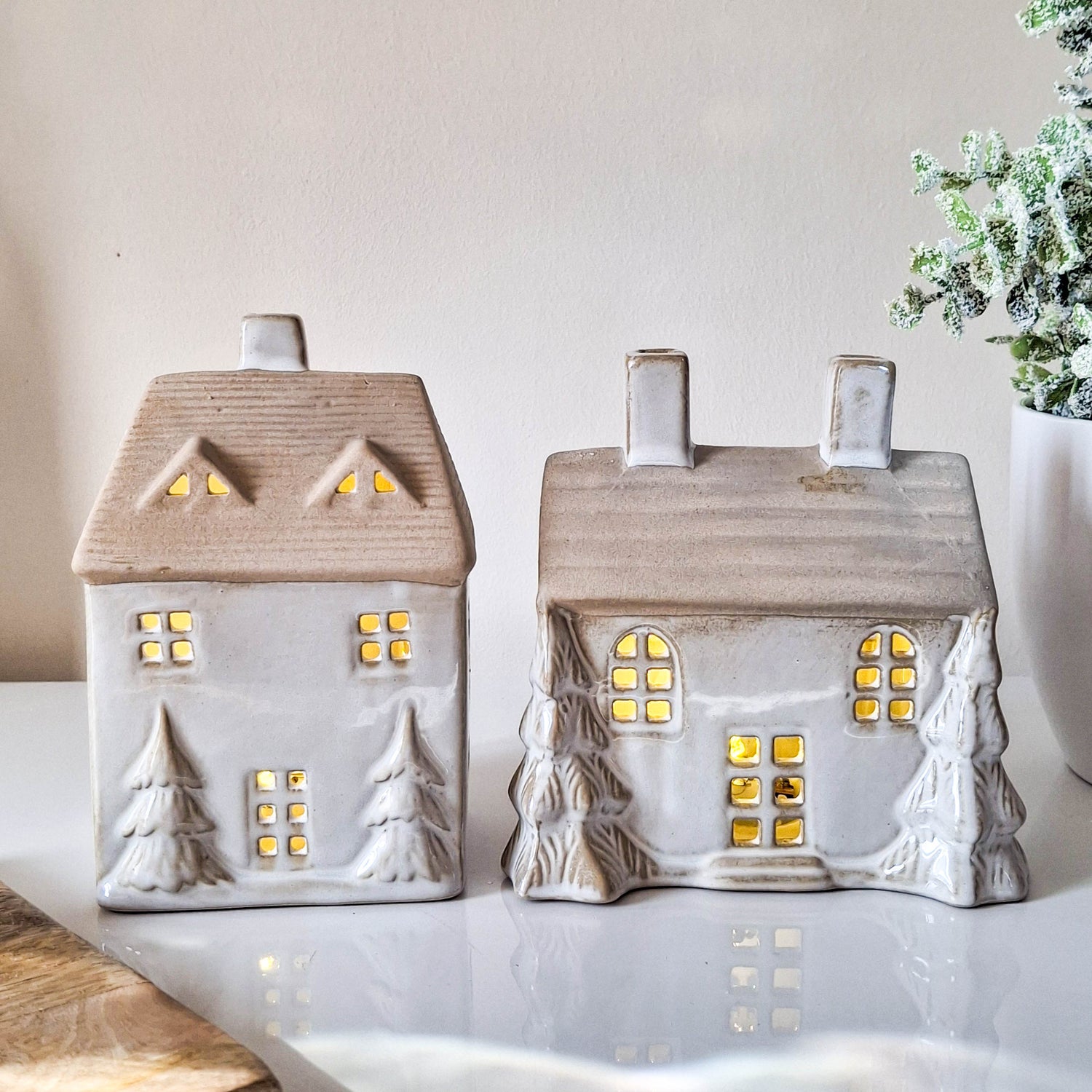 Rustic LED Cottage with Trees