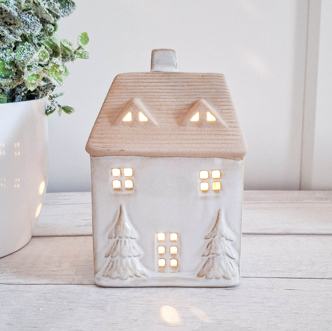 Rustic LED House with Trees