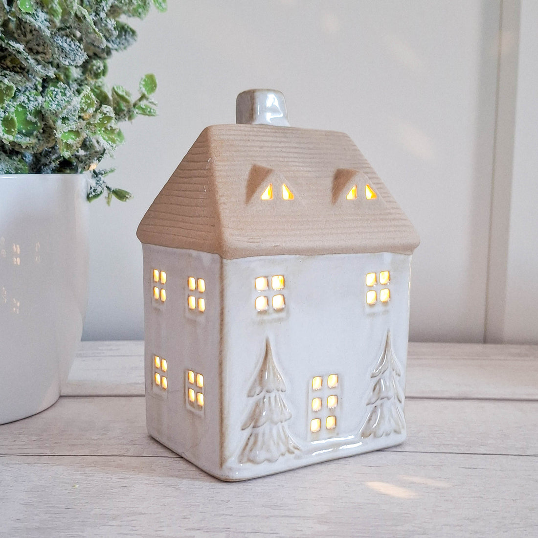 Rustic LED House with Trees