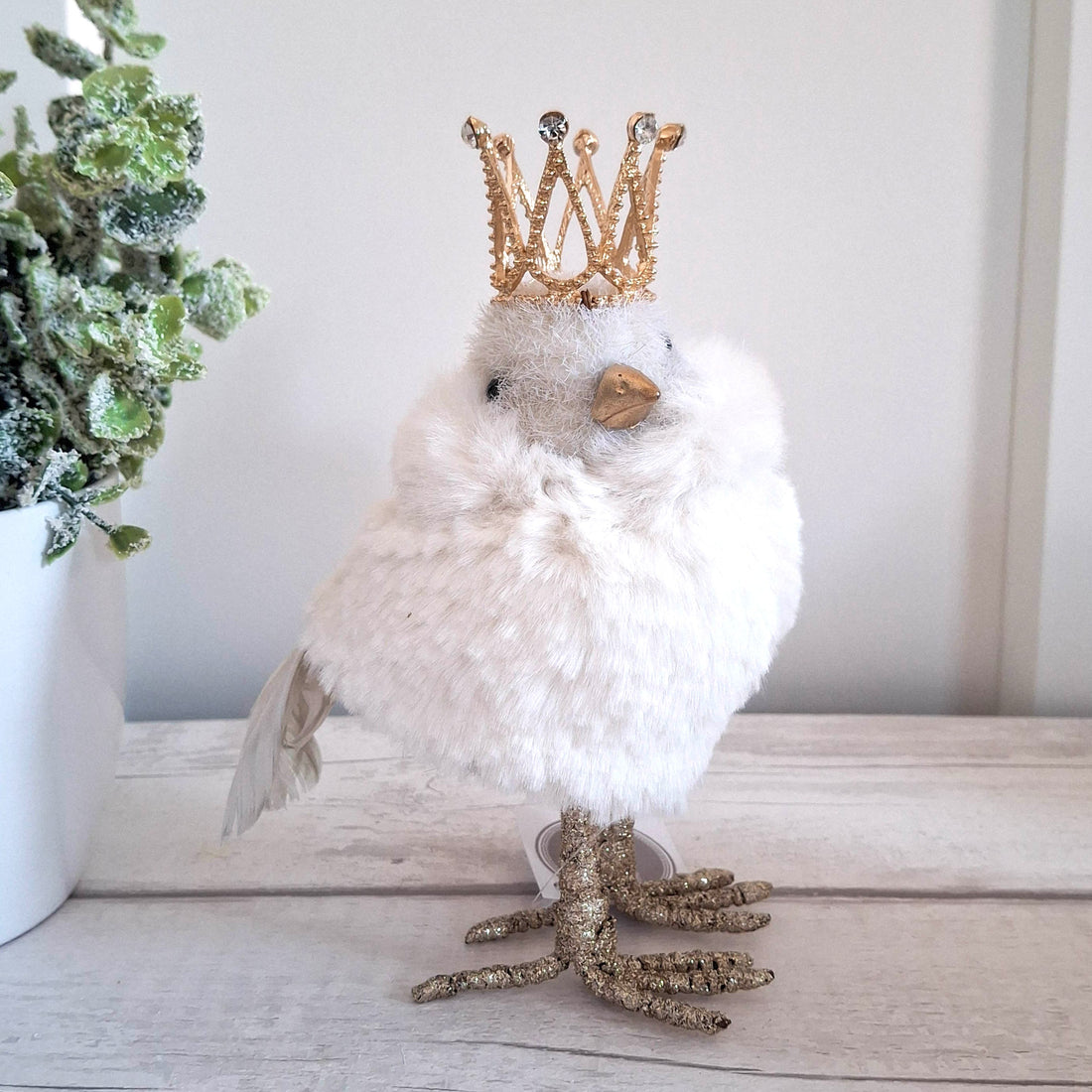 Cream &amp; Gold Standing Bird