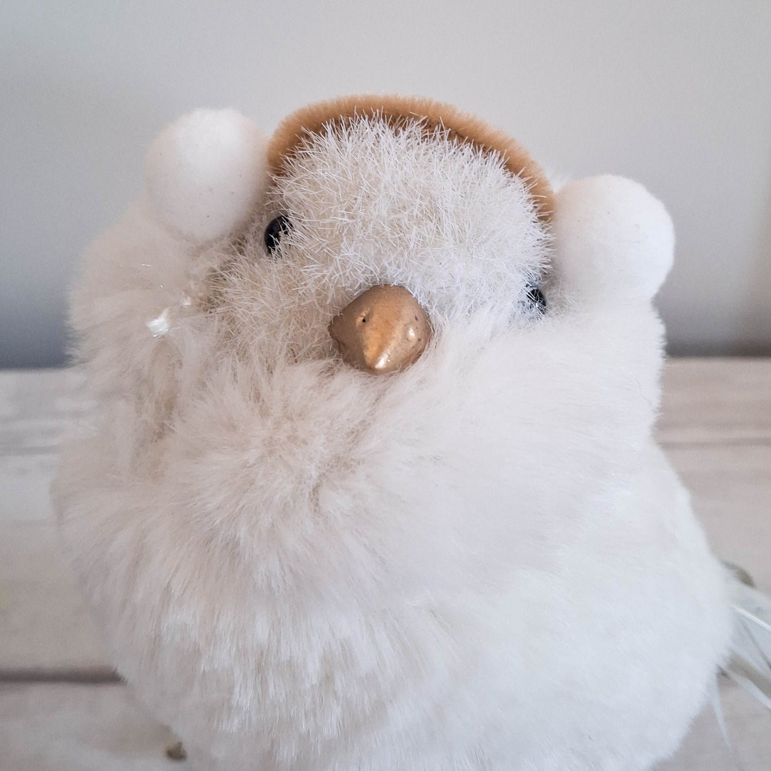 Cream &amp; Gold Standing Bird
