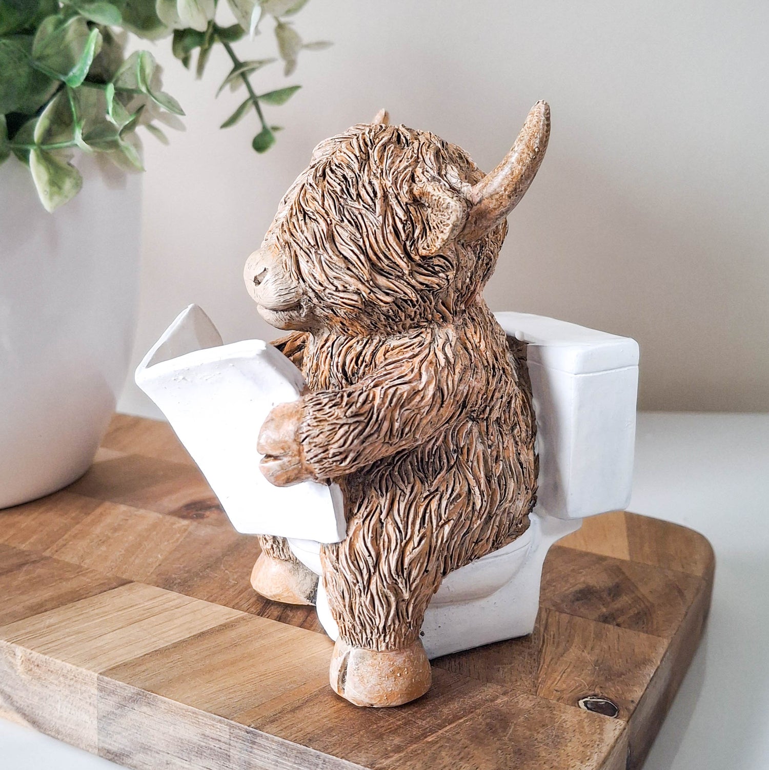 Reading on Loo Happy Highland Cow