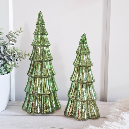 Vintage Style LED Green Glass Tree