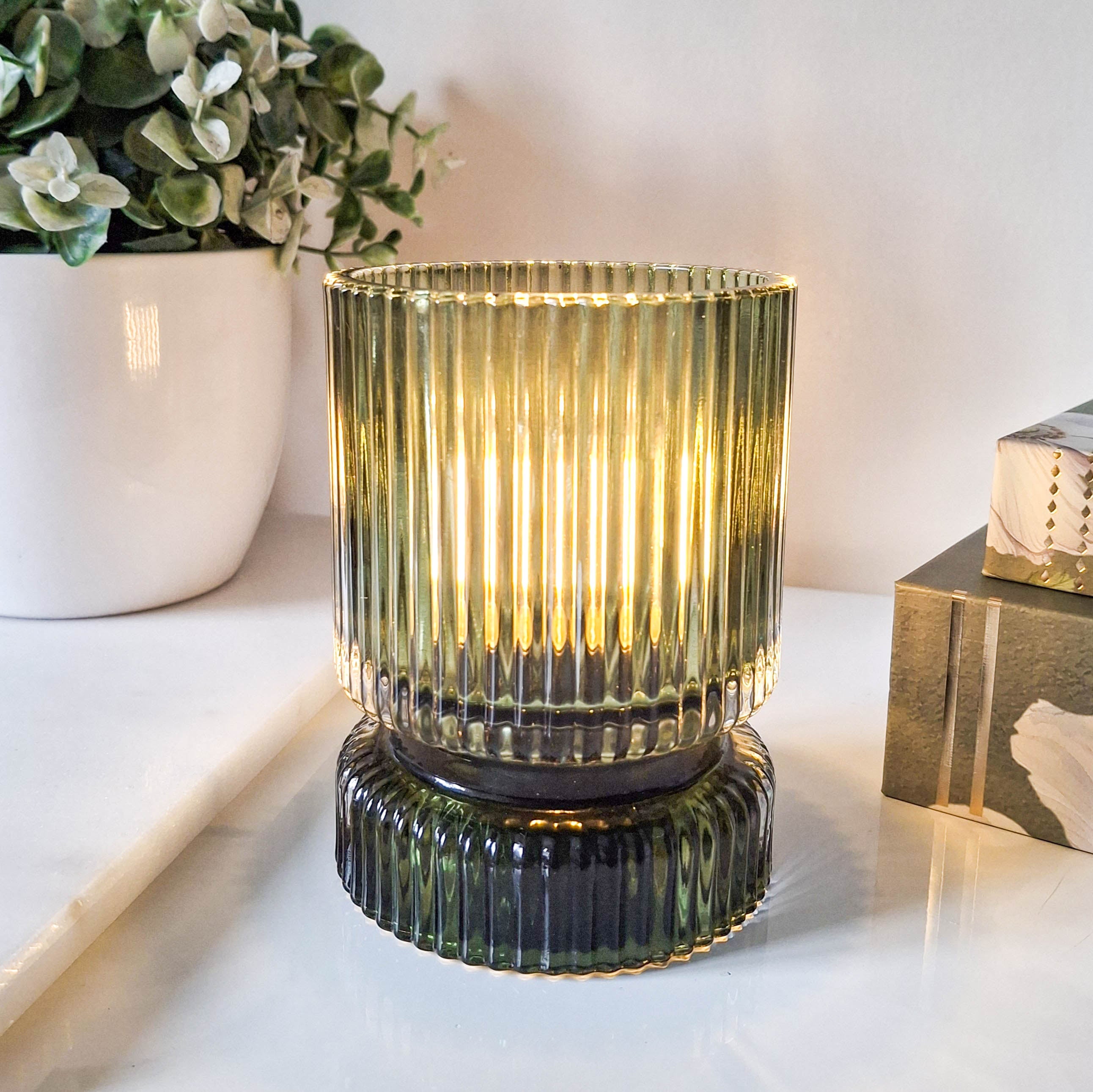 Green Ridge Glass LED Lamp