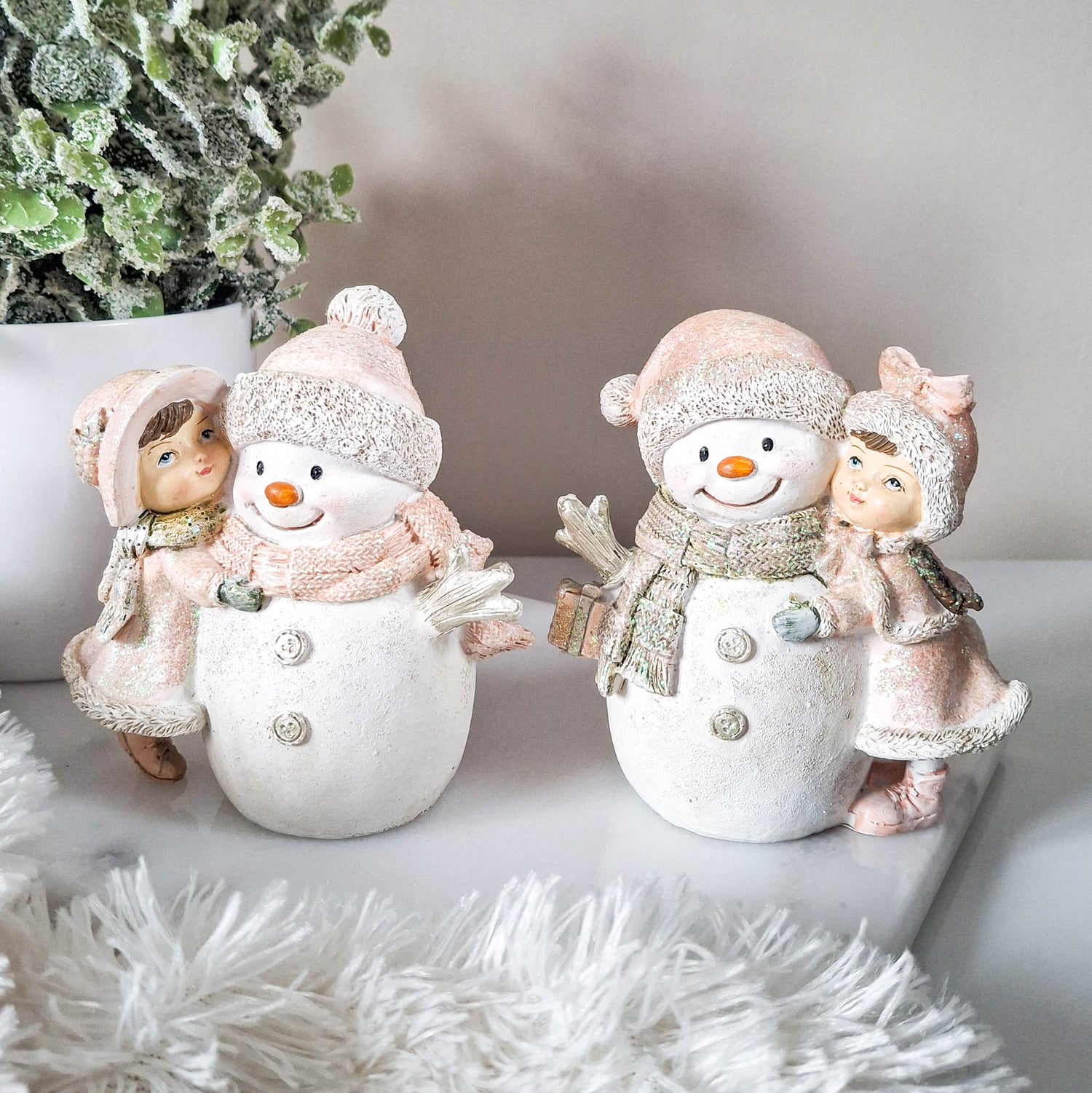 Snowman Scene Figurine