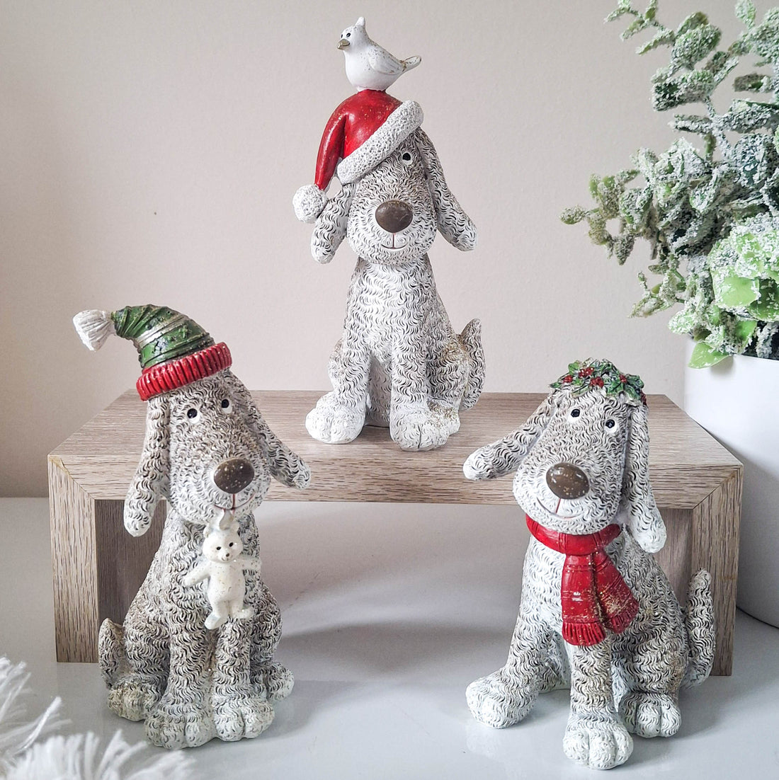 Sitting Christmas Dog