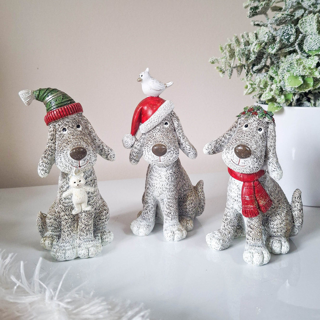 Sitting Christmas Dog