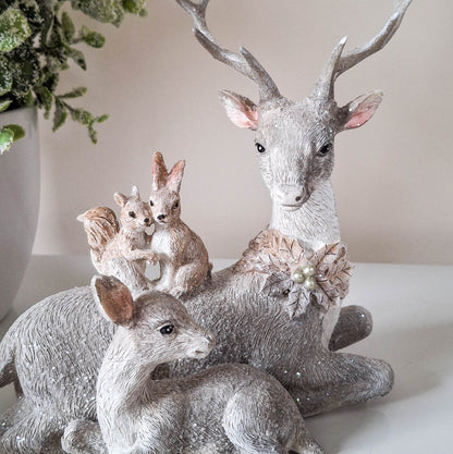 Stag &amp; Woodland Animals Ornament