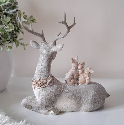 Stag &amp; Woodland Animals Ornament