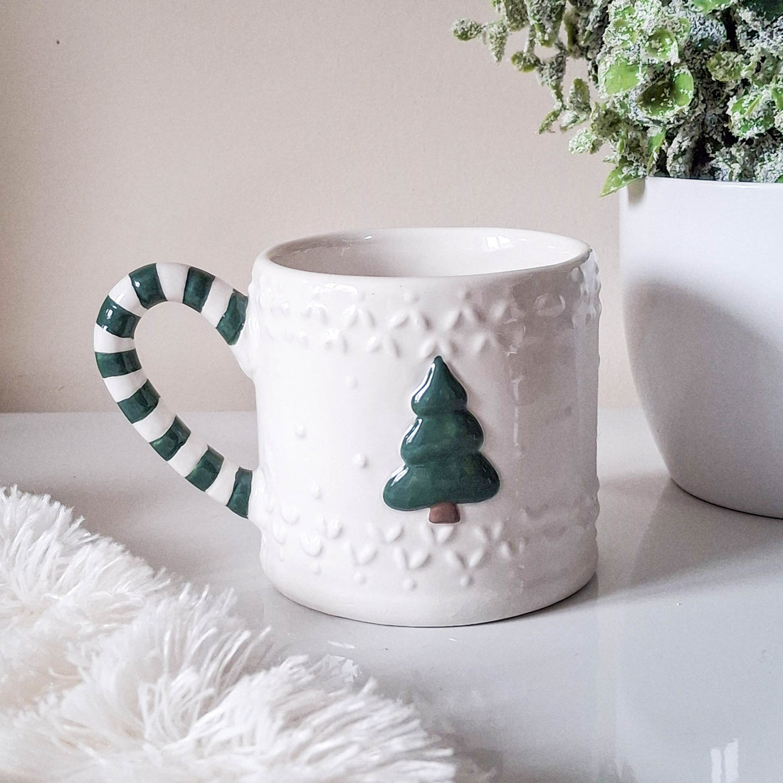Christmas Tree Embossed Mug