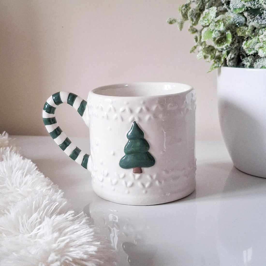 Christmas Tree Embossed Mug
