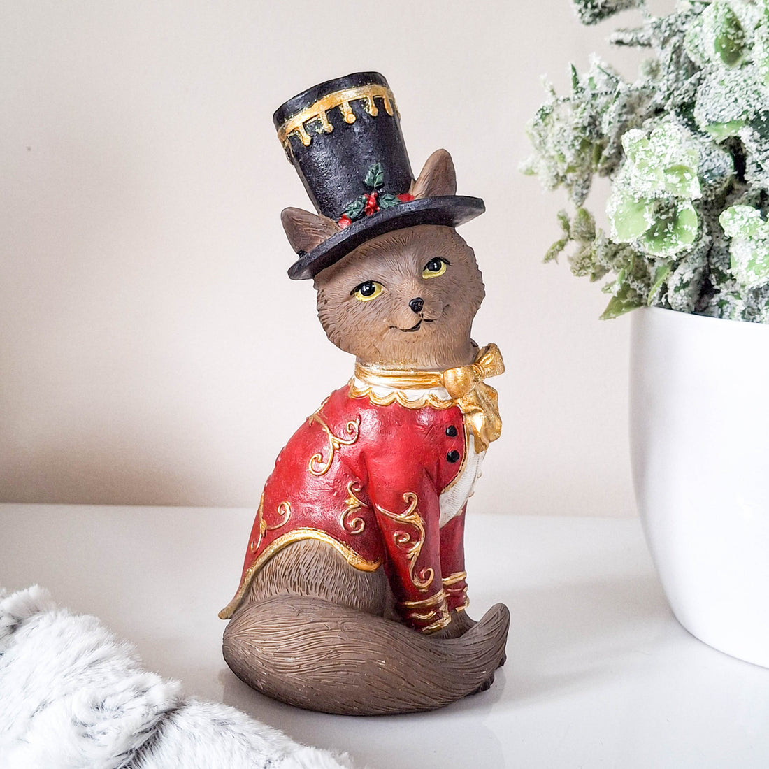 Christmas Fox in Top Hat