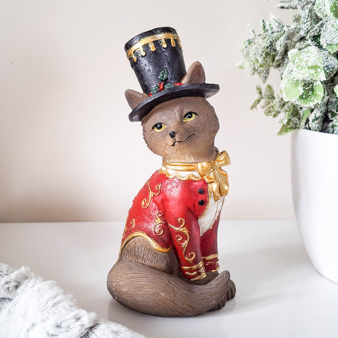 Christmas Fox in Top Hat