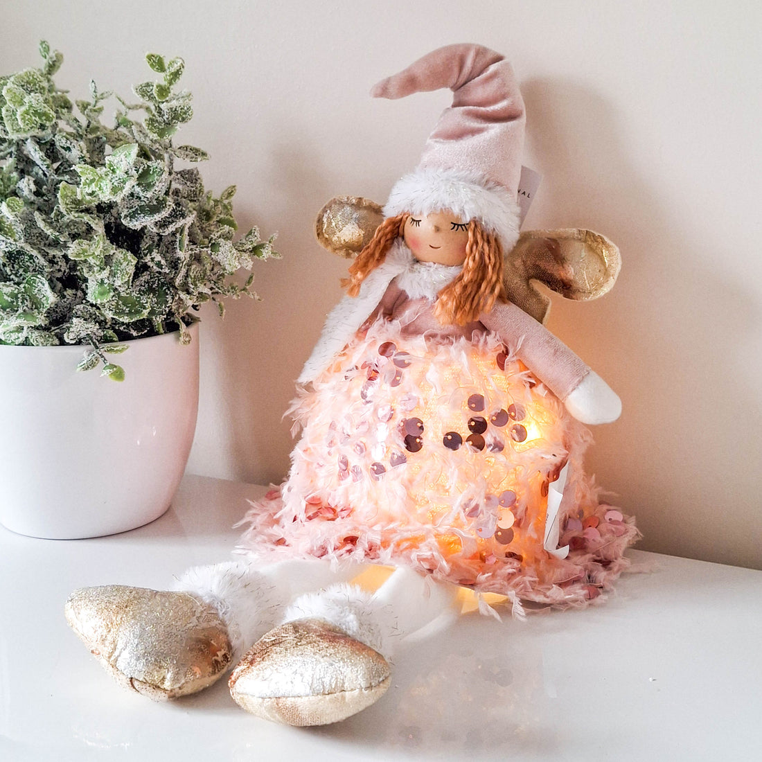 Pink Dangly Leg Angel