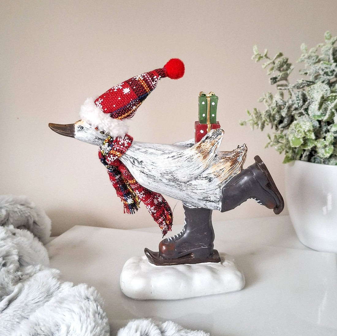 Christmas Skating Duck Ornament