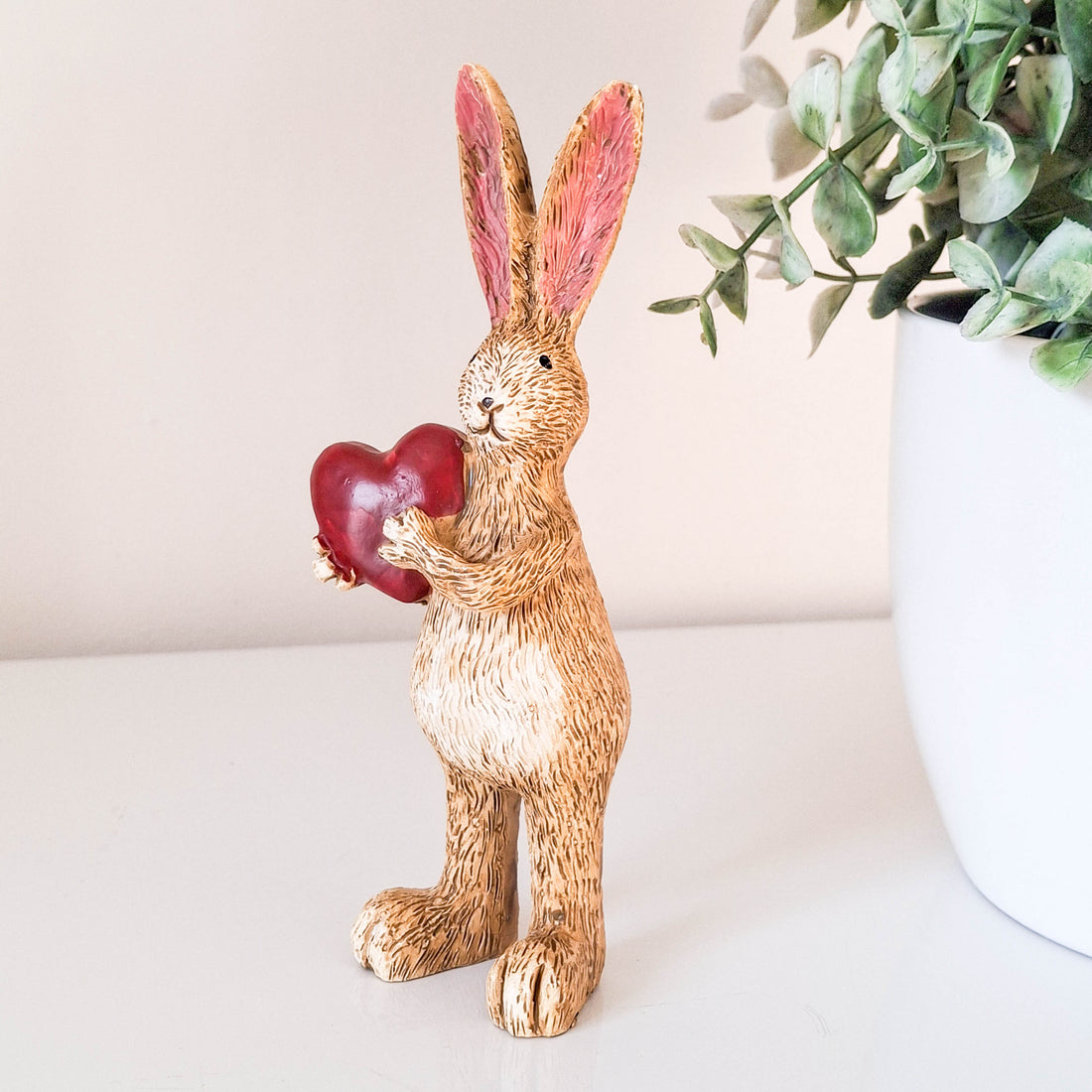Standing Rabbit with Red Heart