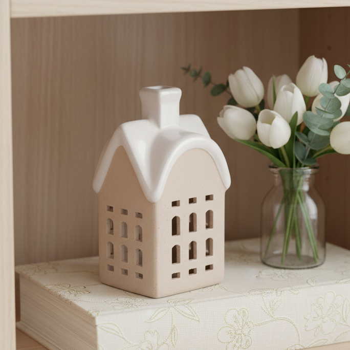 Natural Ceramic House Ornament