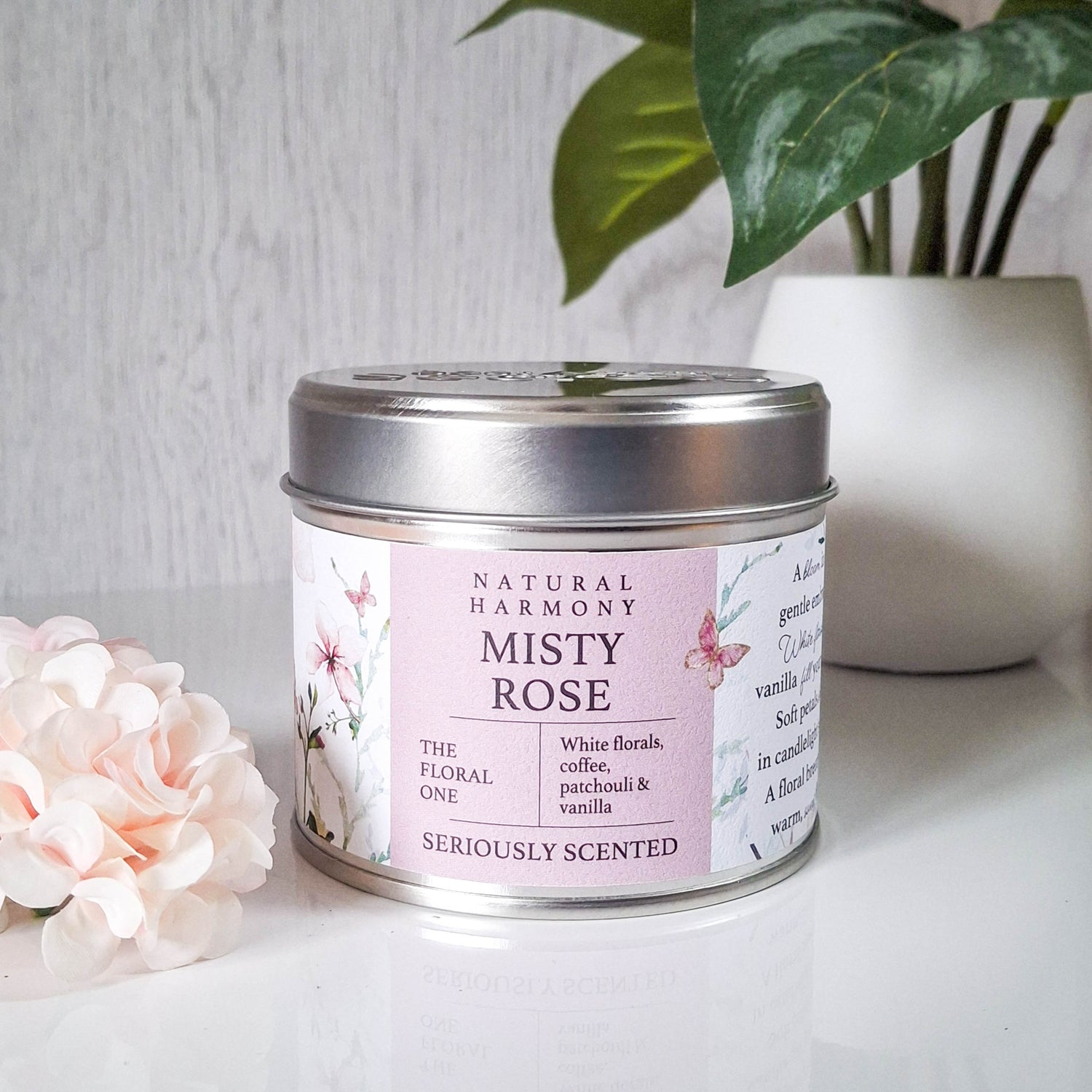 Natural Harmony Misty Rose Scented Candle