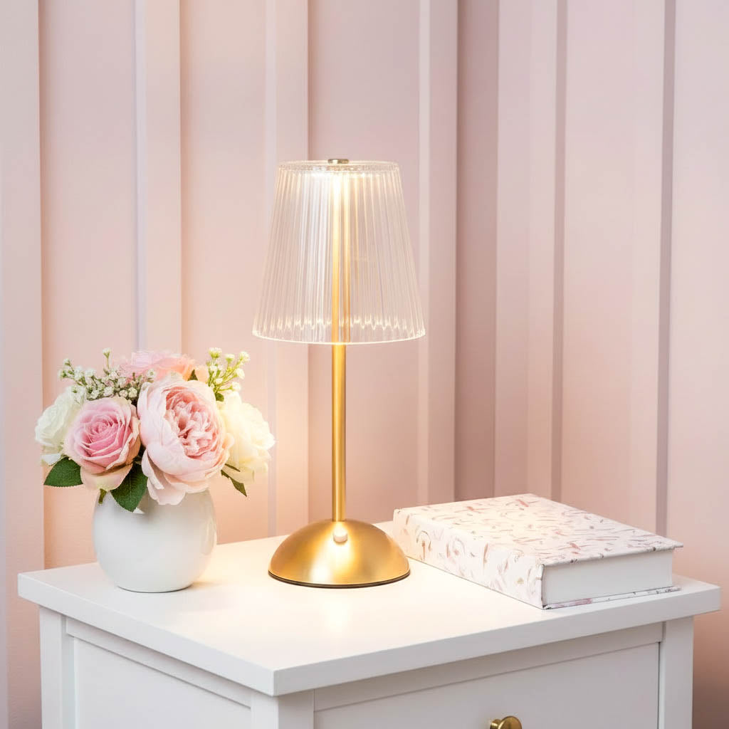 Bronze Gold LED USB Touch Table Lamp