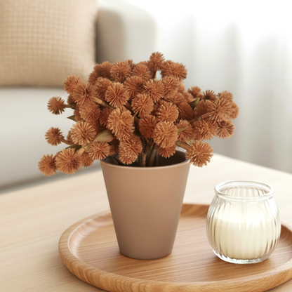 Russet Orange Faux Allium in Pot