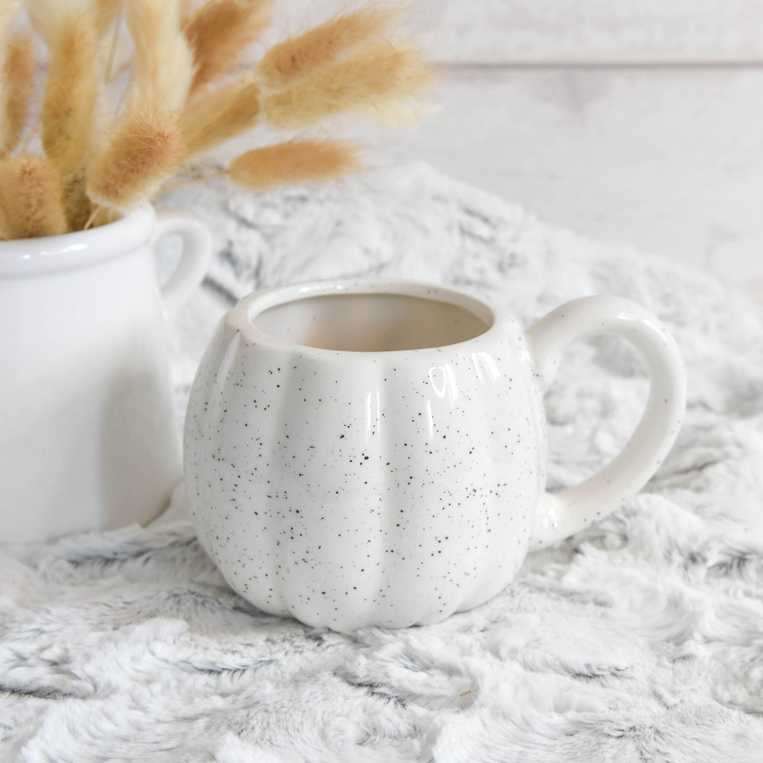 White Speckled Pumpkin Mug