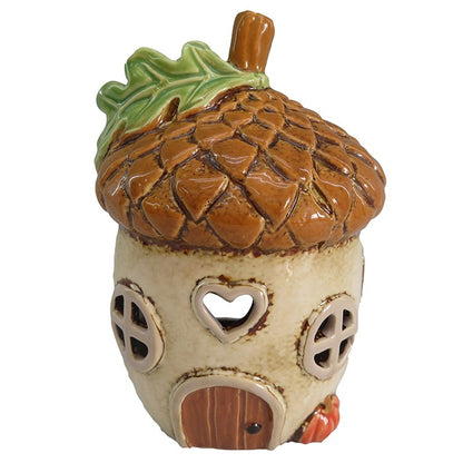 Village Pottery Acorn House tealight Holder
