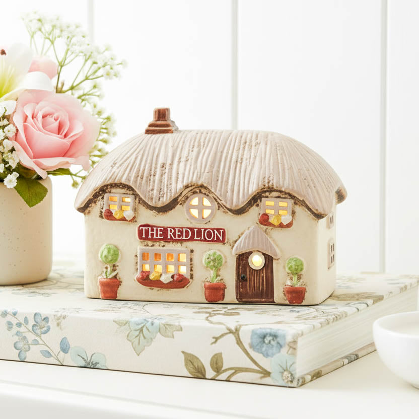 Village Pottery The Red Lion Pub Tealight Cottage