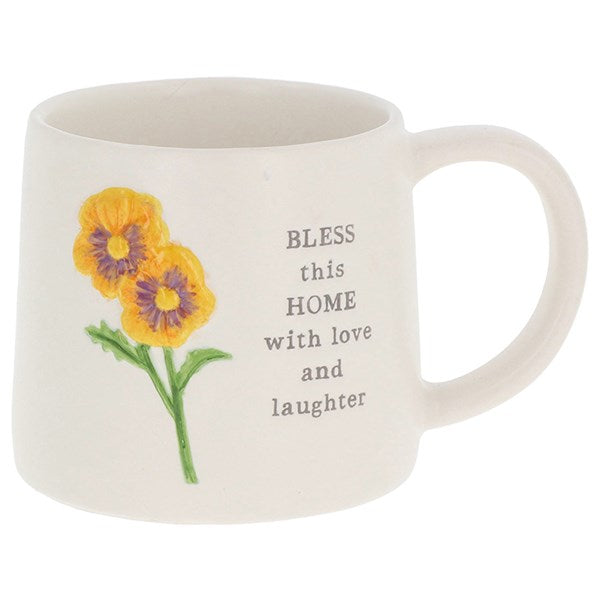 Bless This Home Floral Mug