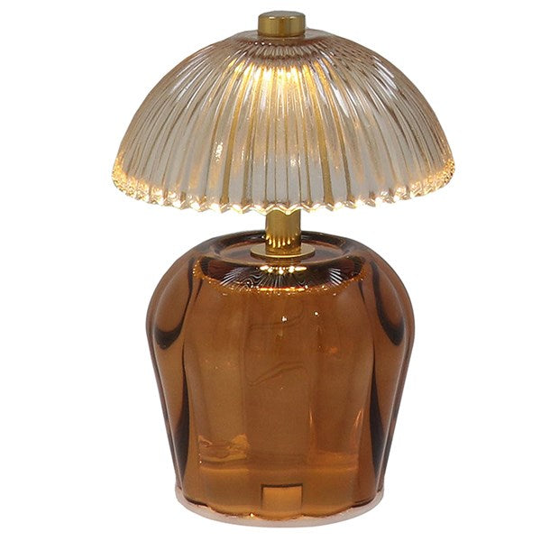 Amber Vintage Style LED Glass Night Lamp