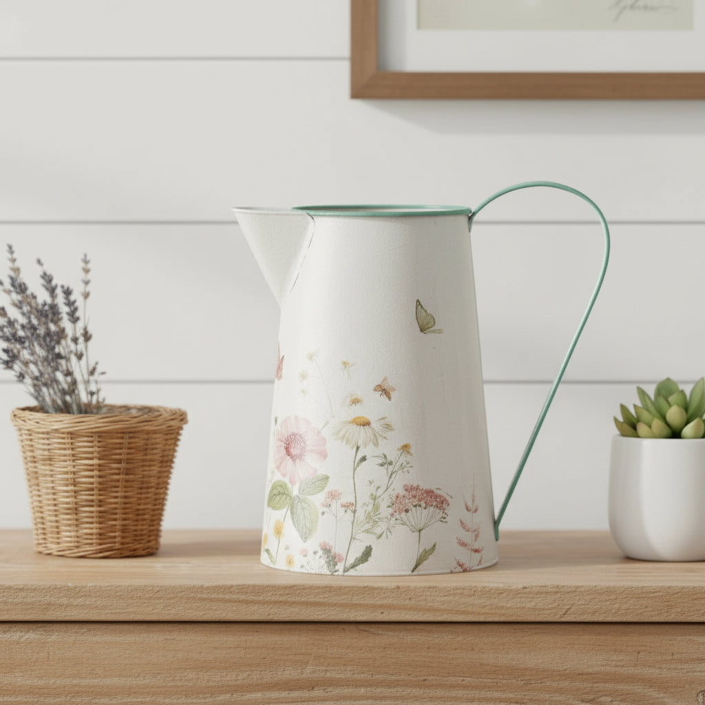 Cottage Garden Tin Jug