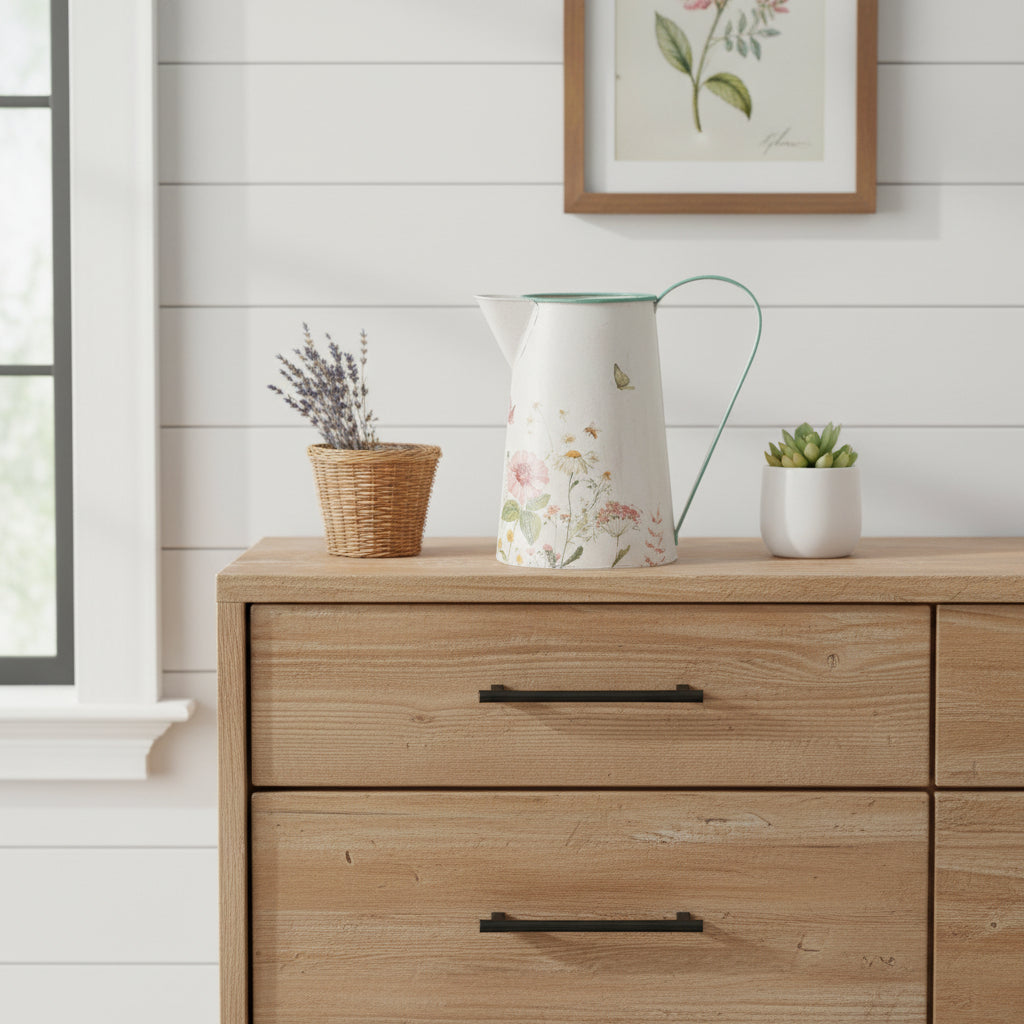 Cottage Garden Tin Jug