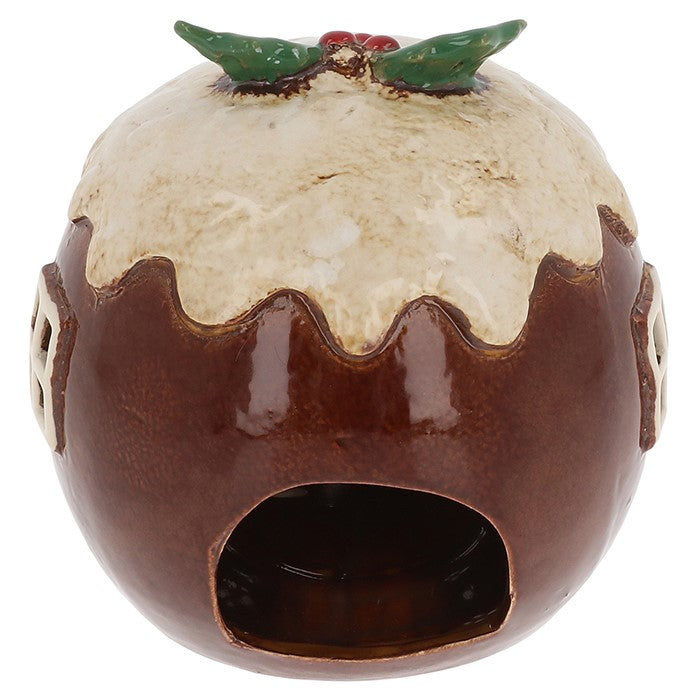 Village Pottery Plum Pudding Cottage Tealight