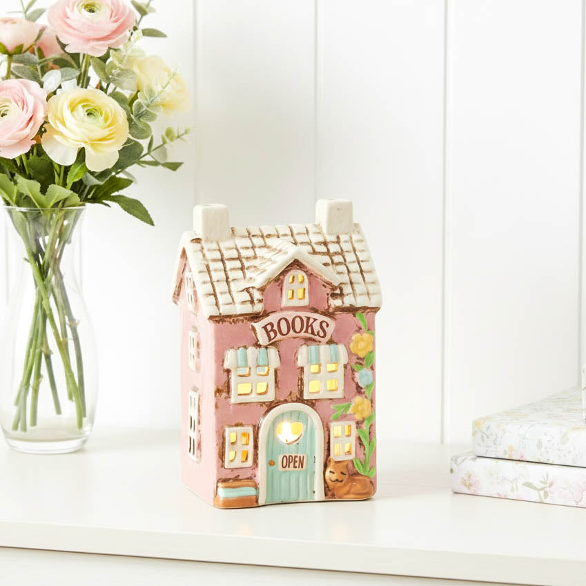 Village Pottery The Book Shop Tealight Cottage