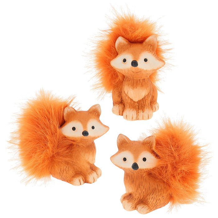 Fuzzy Fox Ornament 9cm