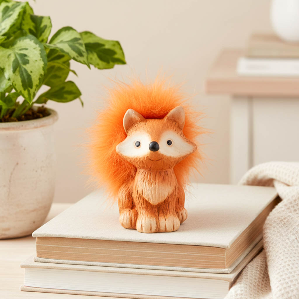 Fuzzy Fox Ornament 9cm