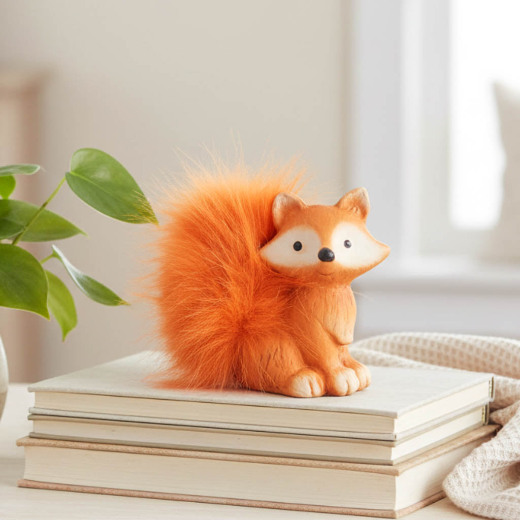 Fuzzy Fox Ornament 9cm