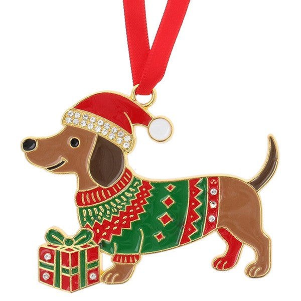 Christmas Treasures Dachsund Tree Hanger