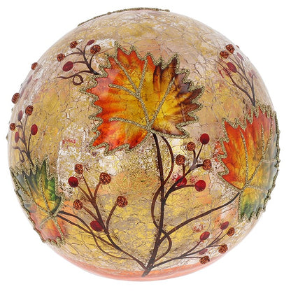 Crackle Autumn Leaves LED Ball