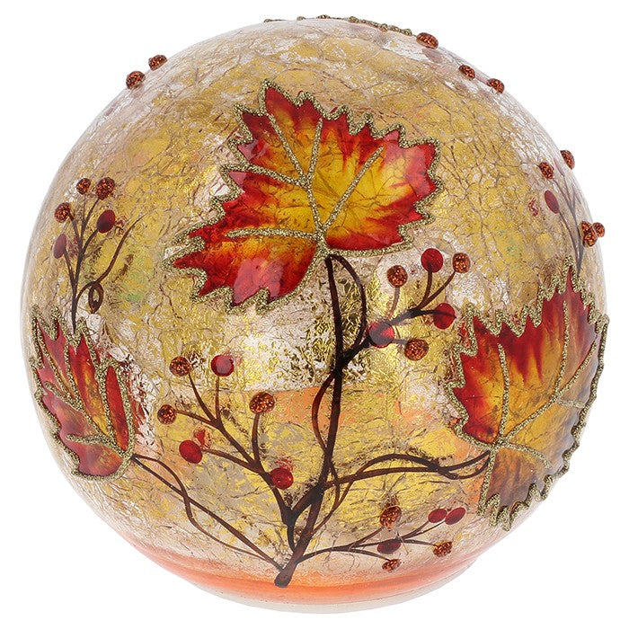 Crackle Autumn Leaves LED Ball