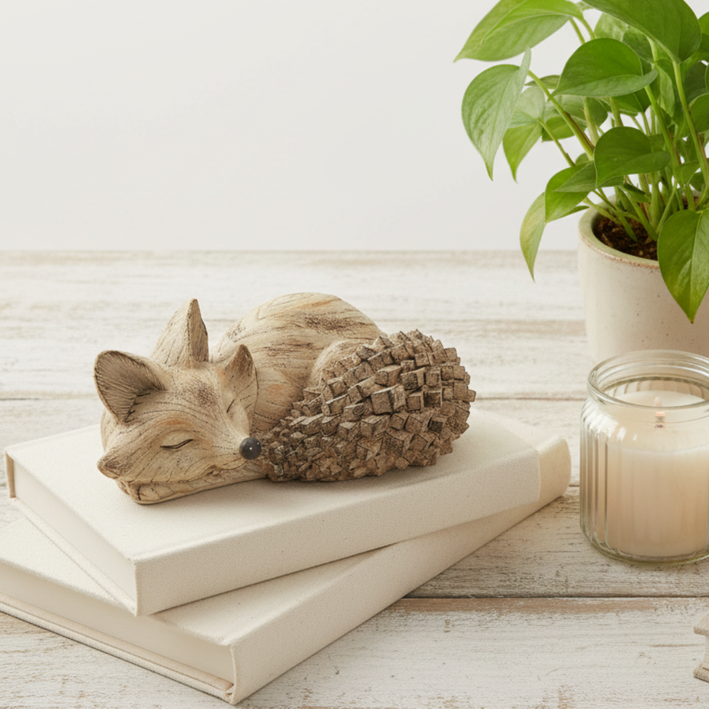 Woodgrain Pals Sleeping Fox Ornament