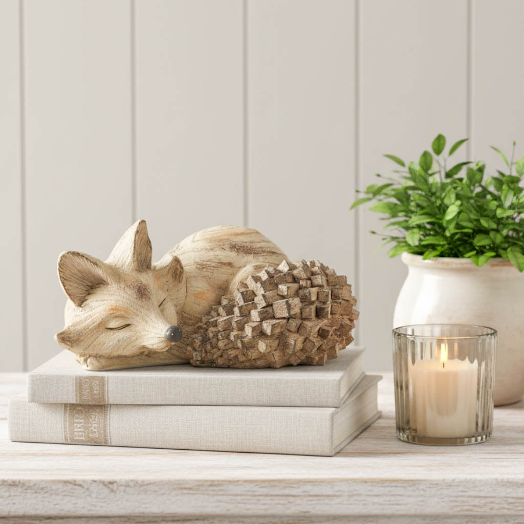 Woodgrain Pals Sleeping Fox Ornament