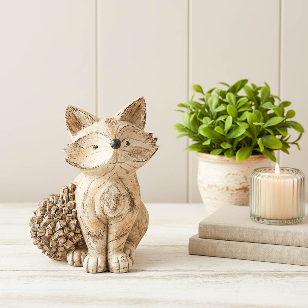 Woodgrain Pals Sitting Fox Ornament