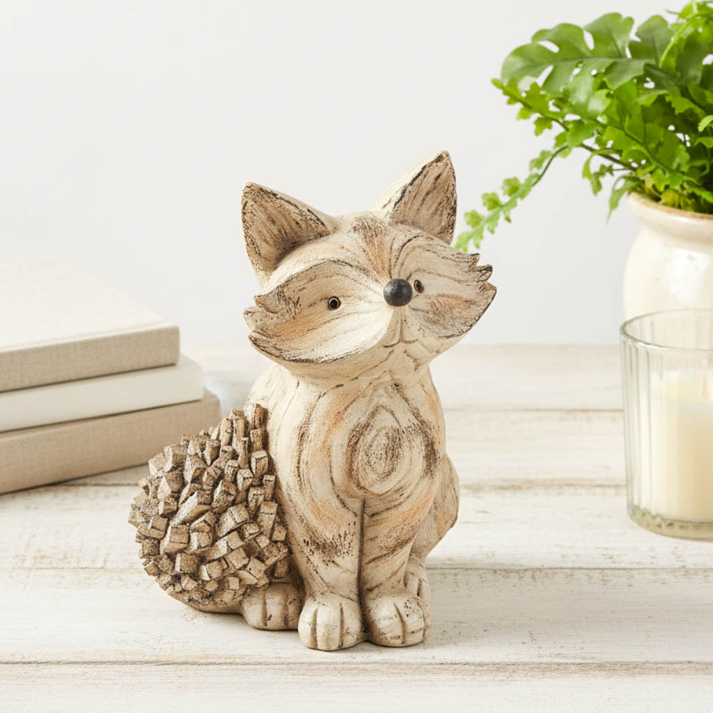 Woodgrain Pals Sitting Fox Ornament