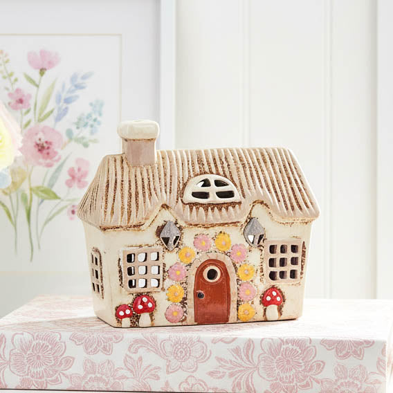 Village Pottery Cream Daisy Tealight Cottage