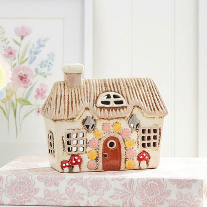Village Pottery Cream Daisy Tealight Cottage