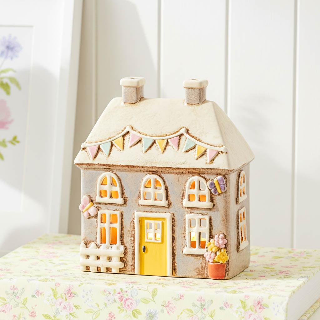 Village Pottery Garden Butterfly Tealight Cottage