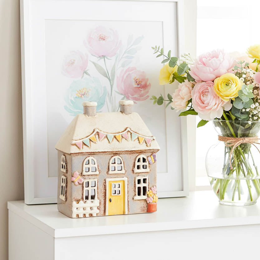 Village Pottery Garden Butterfly Tealight Cottage
