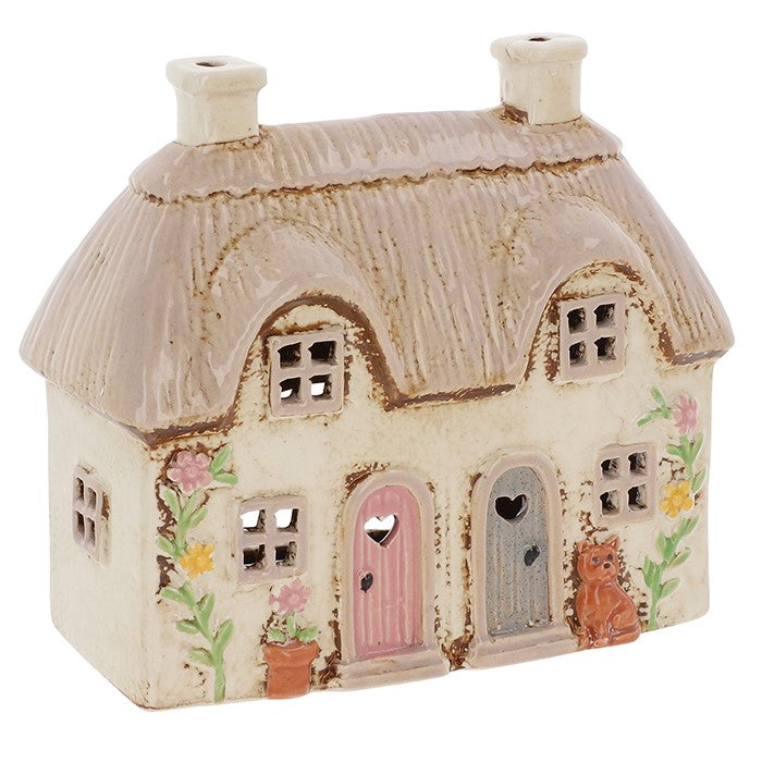 Village Pottery Double Tealight Cottage