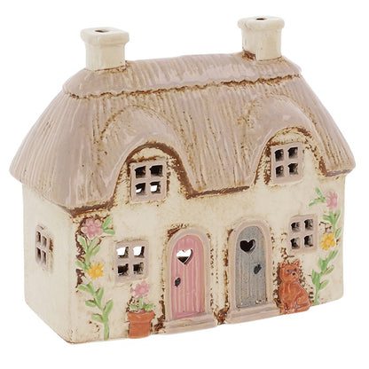 Village Pottery Double Tealight Cottage