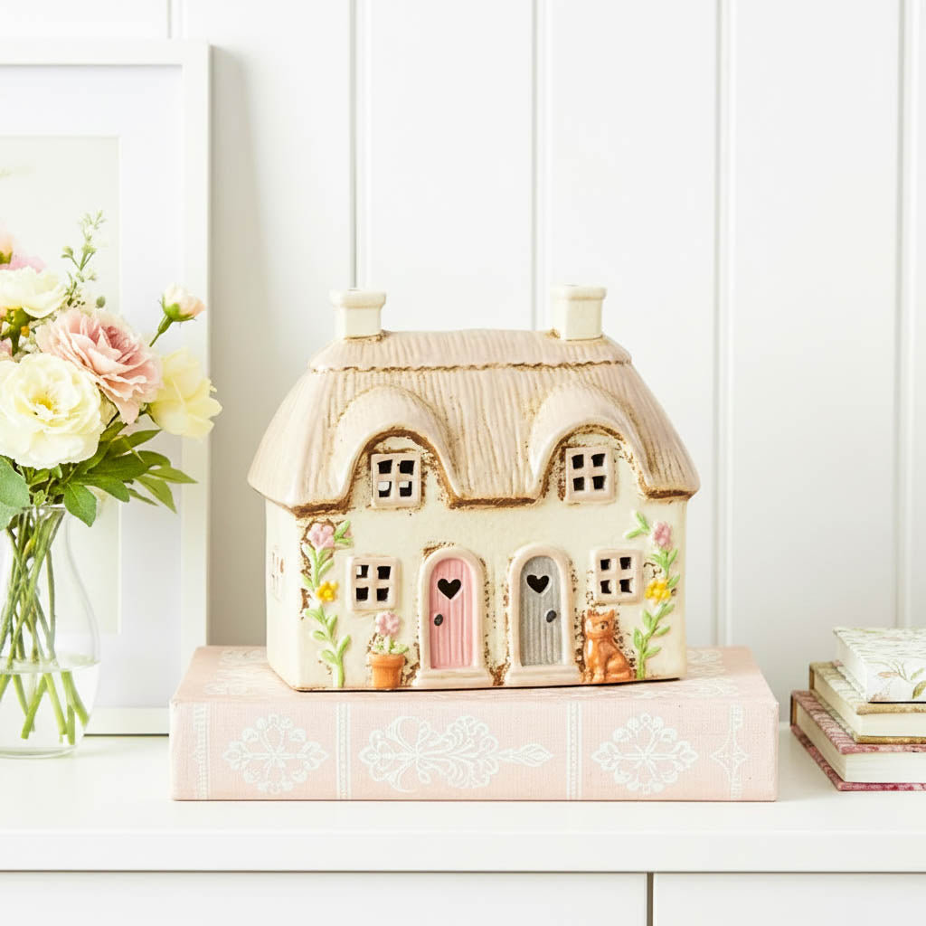 Village Pottery Double Tealight Cottage